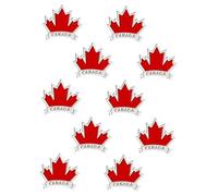 VALICLUD 10pcs Maple Leaf Brooch Alloy Pin with Secure Butterfly Clasp Lightweight Zinc Alloy Enamel Canadian Inspiration Eyecatching Design for Daily Wear in Autumn
