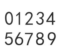 VALICLUD 10pcs Matte Black Acrylic 3D Address Numbers 0-9 Self-Adhesive Front Door and Mailbox Stickers, Modern House Number Decals for Apartment, Outdoor Use, 7x4.6cm