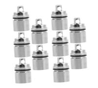 VALICLUD 10pcs Mini Flashlight Keyrings with Lightweight Plastic Body and Silver Colour, Small Keychain Torch with 3 Button Battery Included, for Camping and Adventure