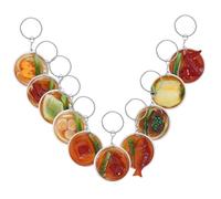 VALICLUD 10pcs Mini Food Key Chain Realistic Noodle Pendants for Boys and Girls Creative Foodie Toys Includes Chicken Thigh Noodles More Fun Decorative Bag Hanging Pendants