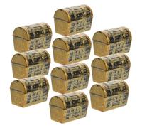 VALICLUD 10pcs Mini Pirate Treasure Chest Vintage Style Treasure Box Model Decorative Party Centerpiece for Dollhouse Scene Accessories