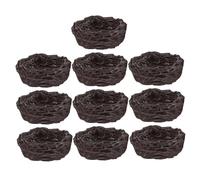 VALICLUD 10pcs Mini Resin Bird Nests with Speckled Eggs Handmade Artificial Birds Ornaments for Easter Decoration Home and Garden Craft Accents Cute Tabletop Statues