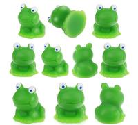 VALICLUD 10pcs Miniature Blue-eyed Frog Figurines Resin Garden Ornaments Mini Frogs for Bonsai Landscape Decoration Cute Small with Detailed Craftsmanship