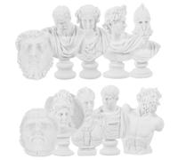 VALICLUD 10pcs Miniature Plaster Bust Statues Creative Decorative Figurines for Sketch Practice and Art Decor Lightweight and Detailed Greek Sculpture Models for Desktop Ornaments