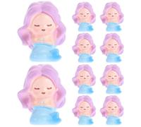 VALICLUD 10pcs Miniature Resin Mermaid Figurines Small Delicate Mermaid Statues Aquarium Decorations DIY Ocean Moss Landscape Ornaments for Home and Garden