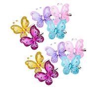 VALICLUD 10pcs Mixed Color Butterfly Hair Clips for Durable Gauze Duckbill Hairpins for Bangs and Ponytails Sweet Accessories for Styling