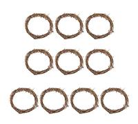VALICLUD 10pcs Natural Grapevine Wreaths Rattan Vine Branch Wreath 10cm DIY Hanging Wreath Garland Rattan Hoops Party Home Woven Wreath Decor