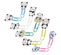 VALICLUD 10pcs Panda Paperclips Cute Bookmark Clips for Office and School, Portable Paper Marking Clips for Document Organization and Journaling Supplies