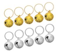 VALICLUD 10pcs Pet Collar Bells for Puppies and Cats, Metal Keychain Bells with Universal Fit and Anti-lost Function, for Indoor Use and Pet Training