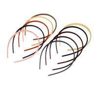 VALICLUD 10pcs Plain Hair Hoop Headband for Women Plastic Teeth Hair Band Headdress Non-slip Tightly Random Color