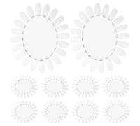 VALICLUD 10pcs Plastic Nail Art Color Tester Wheels with Surface, Oval Shape for Colour Comparison and Minimising Colour Mismatch, for Home and Salon Use by Nail Technicians and Students