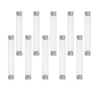 VALICLUD 10pcs Plastic Tweezers Storage Case Round Tube Organizer for Eyelash Extension Tools, Portable Manicure Tool Holder Box for Travel and Professional Use