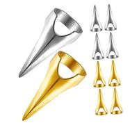 VALICLUD 10pcs Punk Style Metal Hair Sectioning Finger Rings for Braiding and Hair Styling Gold Silver Fake Claws for Salon Quality Haircuts Layering and Cosplay Accessories