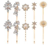 VALICLUD 10pcs Rhinestone Hair Pins Decorative Bobby Pins for Women Elegant Hair Barrettes for Weddings Prom and Special Occasions