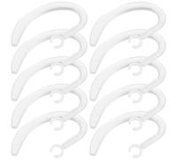 VALICLUD 10pcs Rotatable Telescopic Earphone Holder Hooks for Earbuds Transparent Rubber Clips Adjustable Sports Ear Hooks for Cycling Running Fitness Workouts Secure Fit Replacement