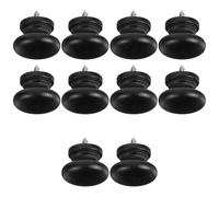 VALICLUD 10pcs Round Wooden Drawer Knobs with Self-Tapping Screws Minimalist Single Hole Cabinet Handles for Kitchen Cabinets Wardrobes Dressers Natural Wood Finish Easy Installation