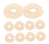 VALICLUD 10pcs Satin Lace Hair Scrunchies Embroidery Hair Ties for Women for Girls Ponytail Braid