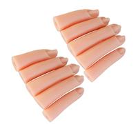 VALICLUD 10pcs Silicone Nail Practice Fingers Flexible Fake Finger Models for Acrylic Nail Training Portable Lightweight Manicure Tools Compatible with Tips Realistic Texture for DIY Art