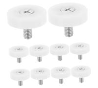 VALICLUD 10pcs Small Nylon Sliding Drawer Rollers Quiet Smooth Replacement Wheels with Bearings for Furniture Cabinet Storage Easy Install Pulley System for Organizing Home and Office