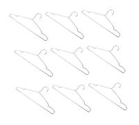 VALICLUD 10pcs Solid Stainless Steel Coat Hangers Clothes Racks Non-slip Design Space Saving for Home Hotel Wardrobe