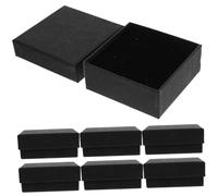 VALICLUD 10pcs Sparkling Glitter Jewelry Gift Boxes with Soft Sponge Padding Elegant Black Cardboard Packaging for Earrings Necklaces Lightweight Versatile Storage and Travel Gift Box