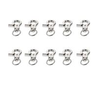 VALICLUD 10pcs Stainless Steel Bird Cage Lock Buckles Anti-escape Trigger Snap Hooks Easy to Use and Convenient to Store a Variety of Cages