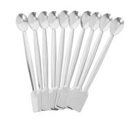 VALICLUD 10pcs Stainless Steel Lab Sampling Double Ended Micro Laboratory Scoop for Precise Measurement and Mixing Resistant to Wear for Chemical and Biological Research