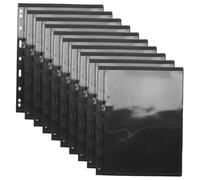 VALICLUD 10PCS Stamp Collecting Pages Black Background Single Row Pet Sheets for Postcard Coin Storage Album Inserts Versatile Design Protects and Displays Stamps for Collectors
