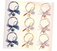 VALICLUD 10pcs Star Hair Tie Beading Hair Rope High Stretchy Ponytail Holder for Women Girls Cute