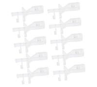 VALICLUD 10pcs Transparent Valance Clips Replacement Blind Clamps for Vertical Curtain Valances with Hidden Groove Back Lightweight Plastic Window Accessories for Pleated and Swag Curtains