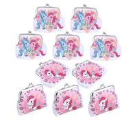 VALICLUD 10pcs Unicorn Coin Purse for Women Cute Cartoon Kiss with PVC Compact Change Pouches Stylish Boho Money Bags for Coins Keys Cards