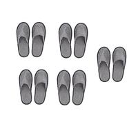 VALICLUD 10Pcs Unisex Cotton Linen Household Slippers Non Slip Indoor Floor Bedroom Shoes for Home Hotel Travel Breathable Comfortable