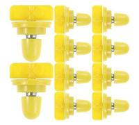 VALICLUD 10Pcs Universal Hamster Wheel Axle Mount Bearings with Yellow Tightening Knob Silent Replacement for Small Animal Exercise Wheels Accessories