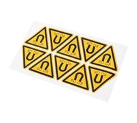 VALICLUD 10Pcs Waterproof Magnetic Field Warning Labels 5Cm Self-Adhesive Safety Signs for Machinery Operators Industrial Equipment Protective Stickers