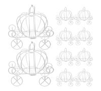 VALICLUD 10pcs Wedding Carriage Candy Box Iron Material White for Halloween Birthday Parties Use as Pumpkin Cart Candy Box Centerpiece for Table Decor and Celebration