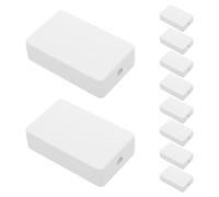 VALICLUD 10pcs White Plastic Weatherproof Junction Box 60x37x17mm - Electrical Wire Connector Enclosure for LED Controller and Electronics Cable Management, Indoor Outdoor Use