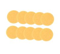 VALICLUD 10pcs Yellow Makeup Removal Sponge Wood Pulp Compress Facial Washing Puff for Powder and Blush Natural for All Skin Types Deep Cleansing and Makeup Remover
