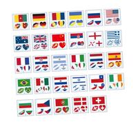VALICLUD 116Pcs Face Stickers Transfer Flag Decals for Sports Events Marathon Patriotic Body Decorations for Adults Sweat Resistant Easy to Remove Each