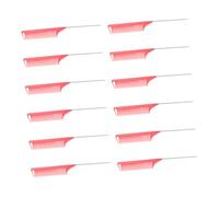 VALICLUD 12-pc Hairdressing Pintail Comb Set for Highlighting and Styling Pink Fine Tail Comb for Haircuts and Curly Hair Professional Barber for Home and Travel Use