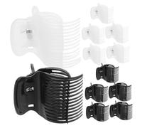 VALICLUD 12 Pcs Hot Roller Hair Clips Plastic Hair Curler Styling Clamps Volumizing Sectioning Claw Clips for Women Daily Salon Use