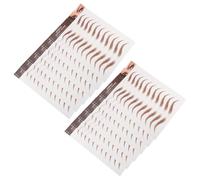VALICLUD 12 Sheets Brown Eyebrow Stickers Simulation Makeup Eyebrow Sticker for Shaping Grooming Thick Realistic Hair-like Design with Easy Application for Women