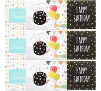 VALICLUD 120pcs Birthday Cards Bulk Pack with Copper Plated Paper, Professionally Printed and Convenient Writing, Different Kinds of Styles for Birthday Party Greetings