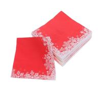 VALICLUD 120pcs Disposable Christmas Paper Napkins with Red Snowflake Design Holiday Dinner Napkins for Seasonal Parties Offices Schools High Absorbency Quick Cleanup