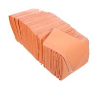 VALICLUD 125pcs Disposable Orange Nail Art Tablecloths Manicure Mats Waterproof Pulp Material Nail Practice Pads for Dental Offices and Tattoos Salon