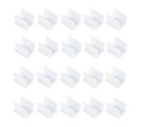 VALICLUD 125pcs White Plastic Pen Clips Pen Buckles for Pencil and Adhesive Holder Can Be Stuck on Dry Surfaces Lightweight and Easy to Carry for Home and Whiteboard Use