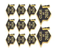 VALICLUD 12pcs 2026 Graduation Cap Lapel Pins Set, Black Doctoral Hat Brooches for Students and Teachers, Graduation Party Accessories for Jackets, Backpacks, and Hats