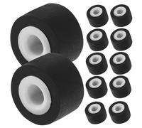 VALICLUD 12pcs Cassette Tape Machine Pinch Rollers 9mm Rubber Bearing Rollers for Video and Recorder Repair, Replacement Parts for Tape Recorders and Radio Equipment