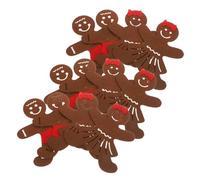 VALICLUD 12pcs Christmas Cutlery Holders with Cartoon Gingerbread Man Design Festive Silverware Pouches for Party Tableware Organization Cloth Material for Holiday Dinner Decoration