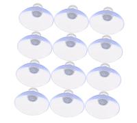 VALICLUD 12pcs Clear PVC Strong Suction Cup Hooks with Screw Rods and Nuts Transparent Extra Strong Holders for Bathroom Window Car and Smooth Flat Surfaces Easy No-Tool Installation
