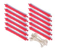 VALICLUD 12pcs Cold Wave Perm Rods Set for Hair Styling Flexible Curling Rods for Long and Short Hair for DIY Curls Gray-Blue-Red Color